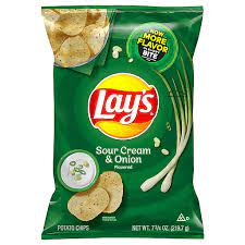 CHIPS SOUR CREAM ONION POTATO