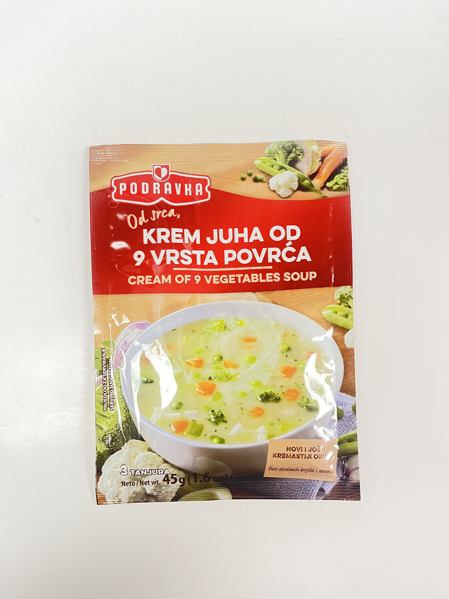 CREAM 9 VEGETABLES SOUP