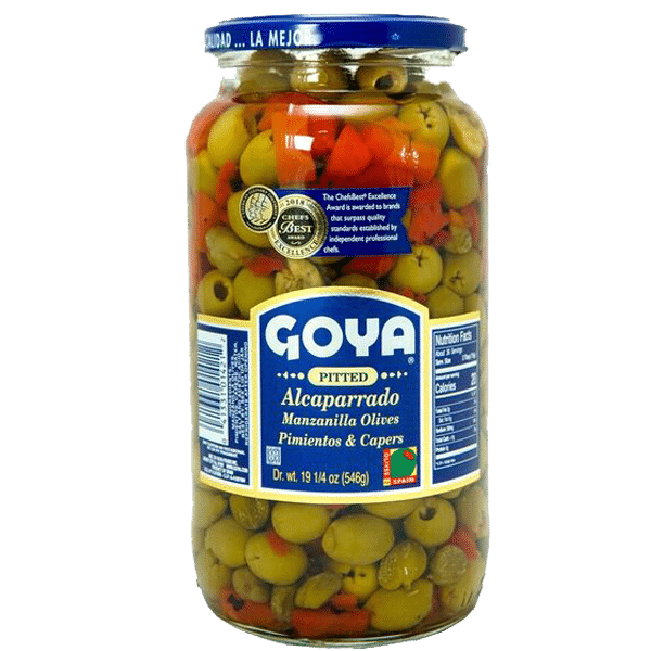 PITTED OLIVES MANZANILLA PIMENTO CAPERS 