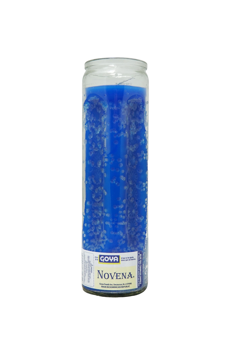 GLASS BLUE CANDLE
