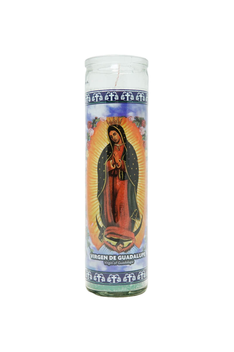 GLASS GUADALUPE CANDLE