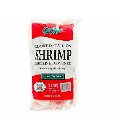 SHRIMP PEELED COOKED TAIL ON 21/25