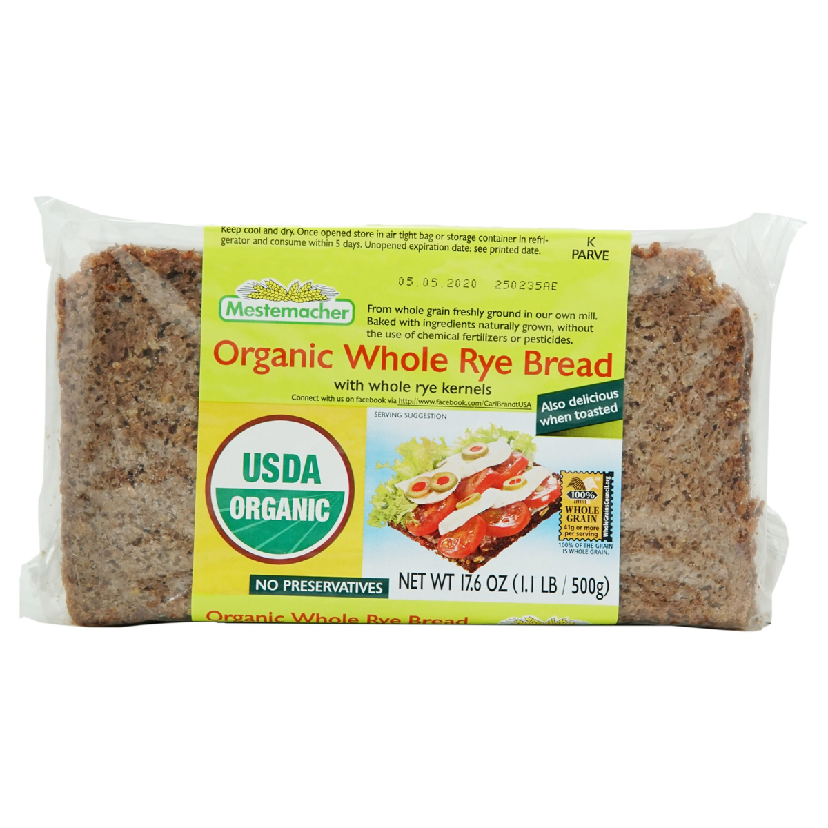 BREAD WHOLE RYE 