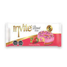 DONUT INVITE WITH STRAWBERRY SAUCE