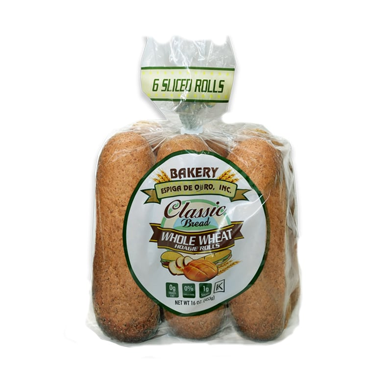 ESPIGA BAKERY BREAD ROLL HOAGIE WHOLE WHEAT  16OZ
