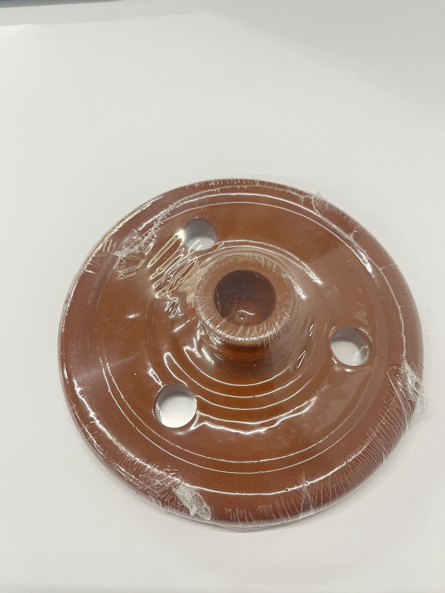 DOLMA LID GLAZED WEIGHTED PLATE SMALL  18CM