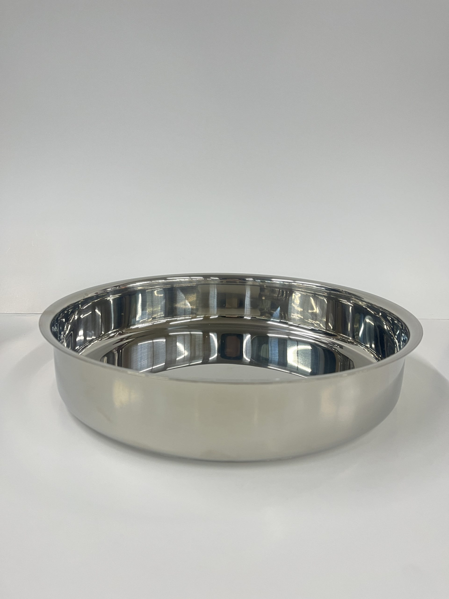 PHOENIX DEEP BAKING TRAY ROUND STAINLESS MEDIUM  30CM