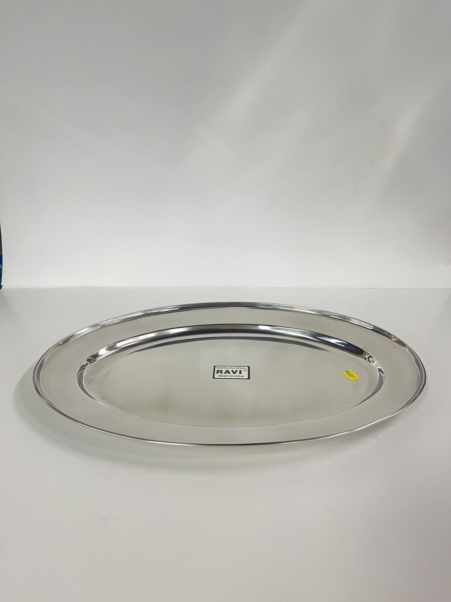 RAVI SERVING STAINLESS OVAL PLATTER MEDIUM  40CM