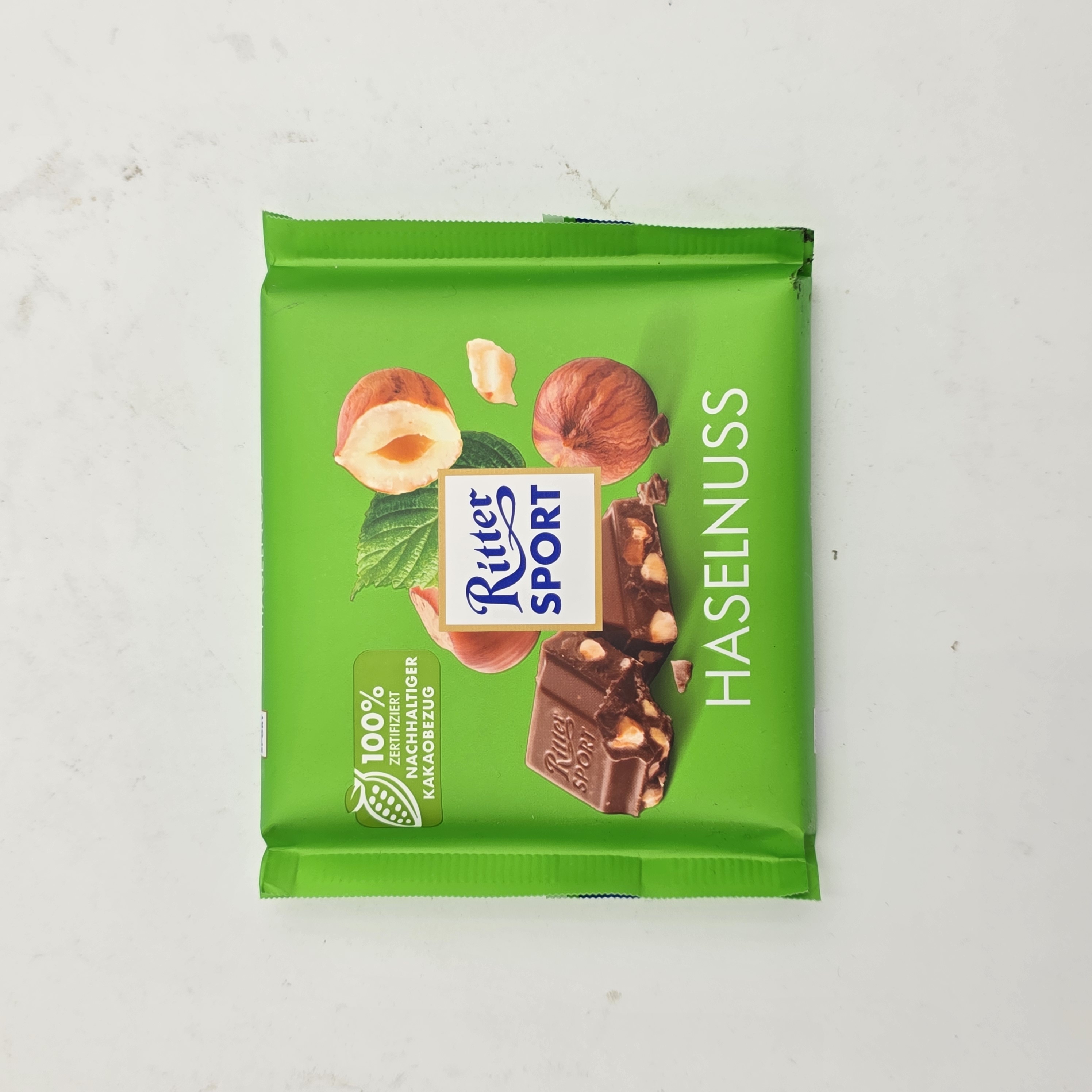 RITTER SPORT MILK CHOPPED HAZELNUT CHOCOLATE  100GR