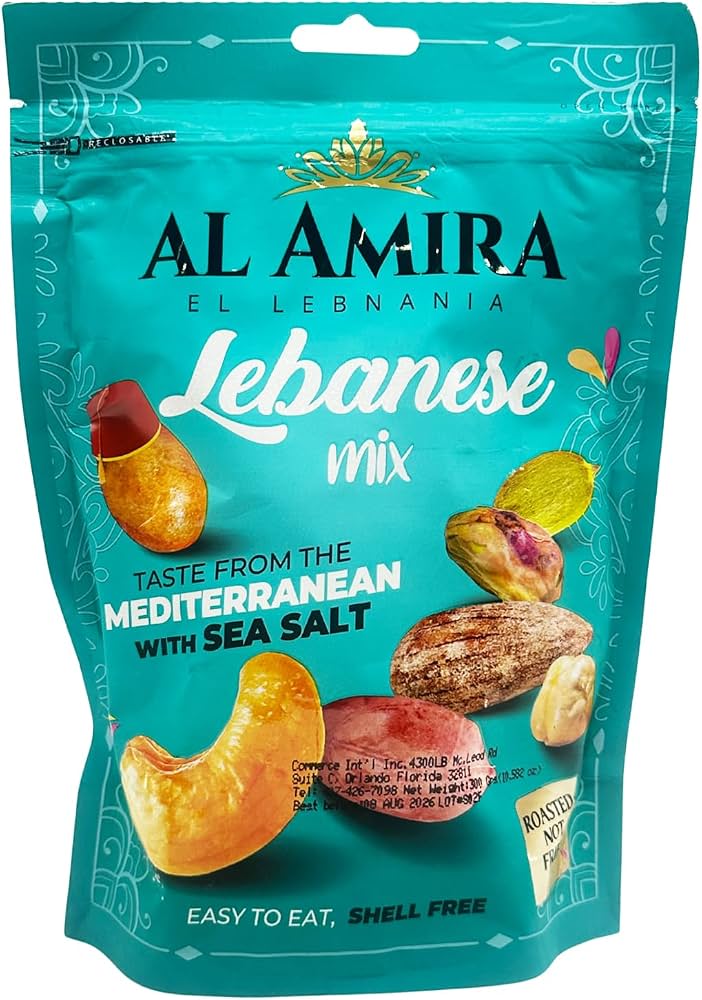 NUTS ROASTED SALTED REGULAR MIX POUCH LEBANESE 
