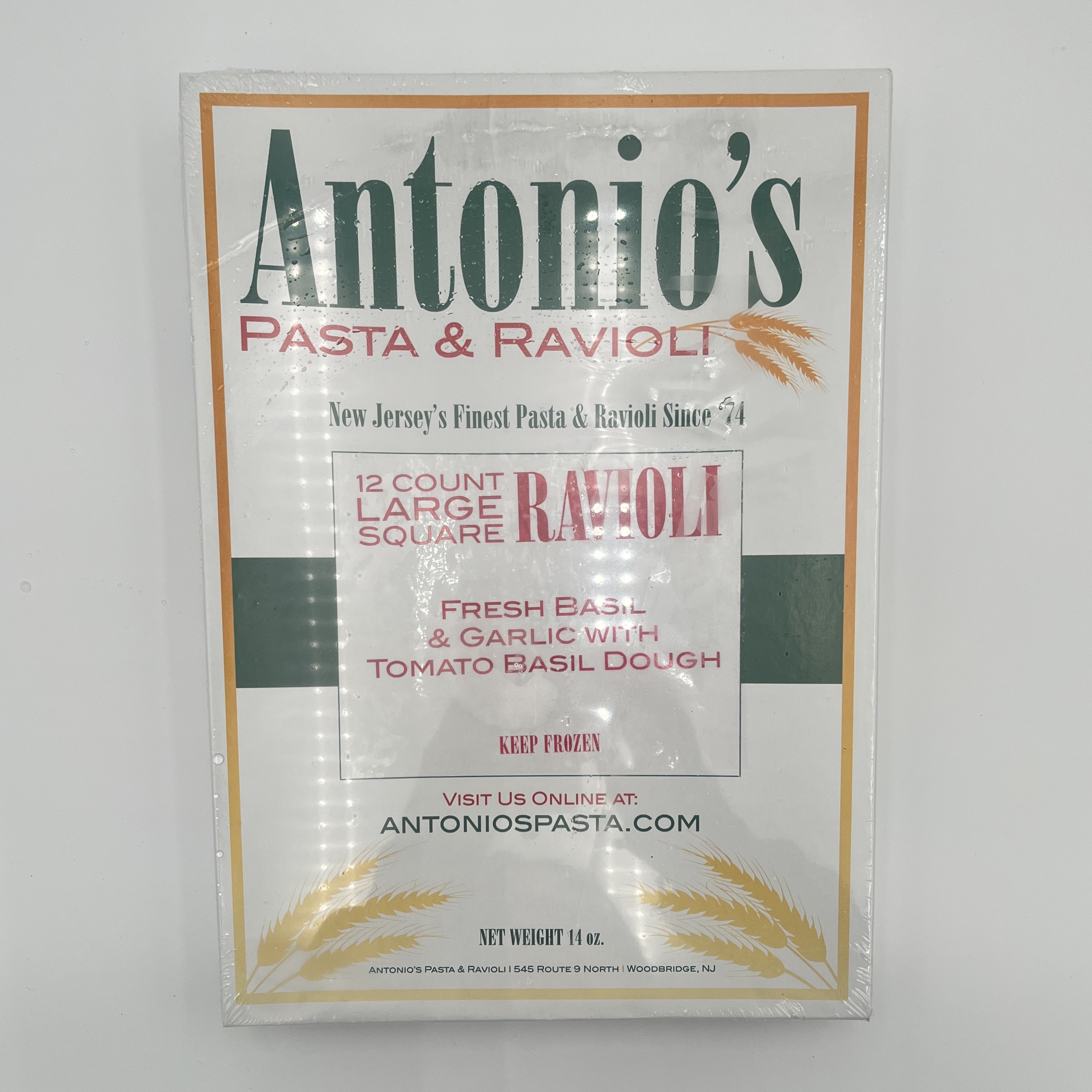 PASTA RAVIOLI BASIL GARLIC TOMATO ROUND LARGE