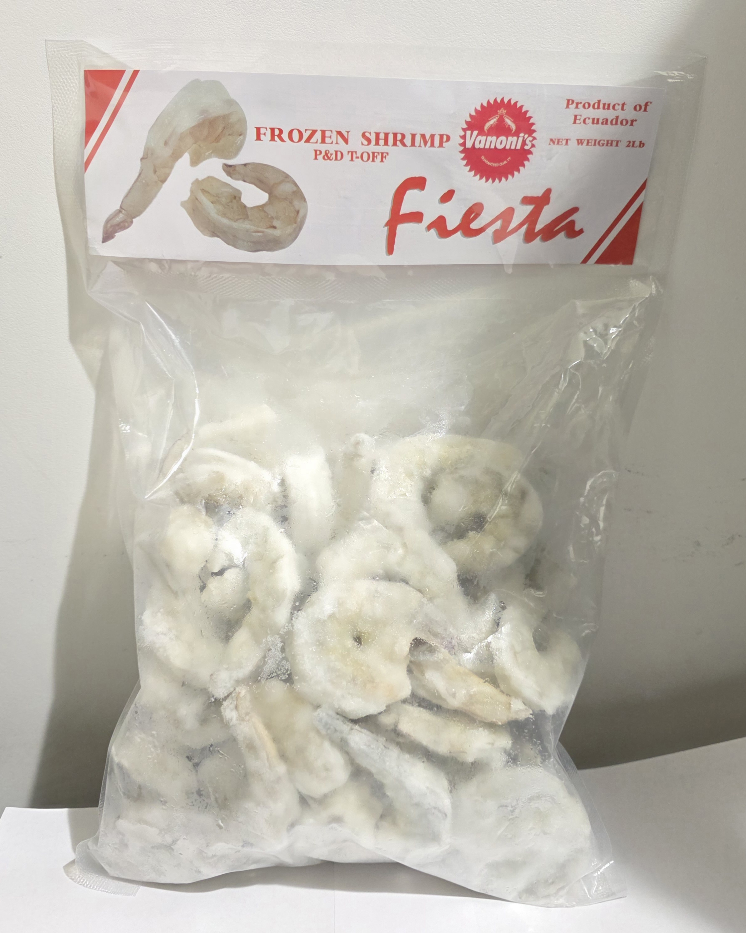 VANONIS PEELED TAIL OFF SHRIMP SHRIMP 26/30 FROZEN PRODUCT OF ECUADOR 2LBS