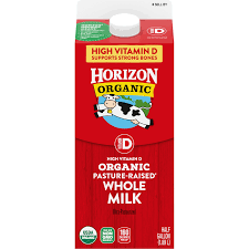 HORIZON ORGANIC WHOLE MILK 64OZ