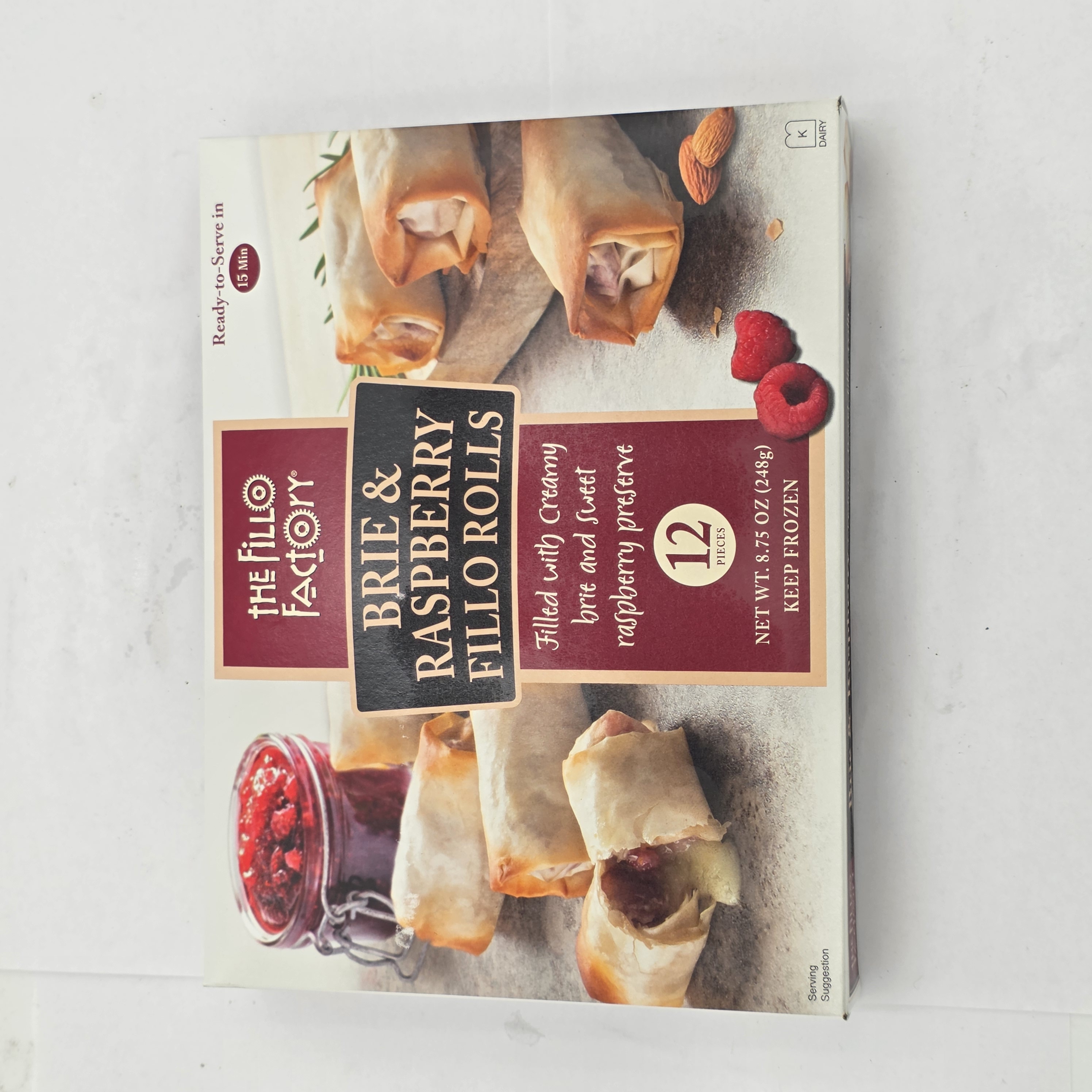 FILLO ROLLS WITH RASPBERRY AND BRIE
