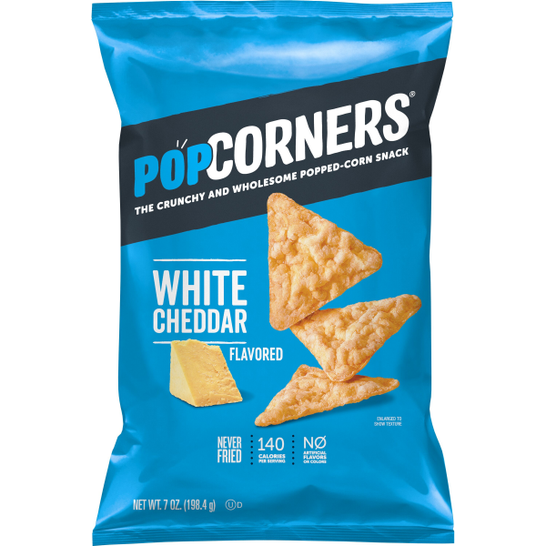 CORN CHIPS POPPED WHITE CHEDDAR