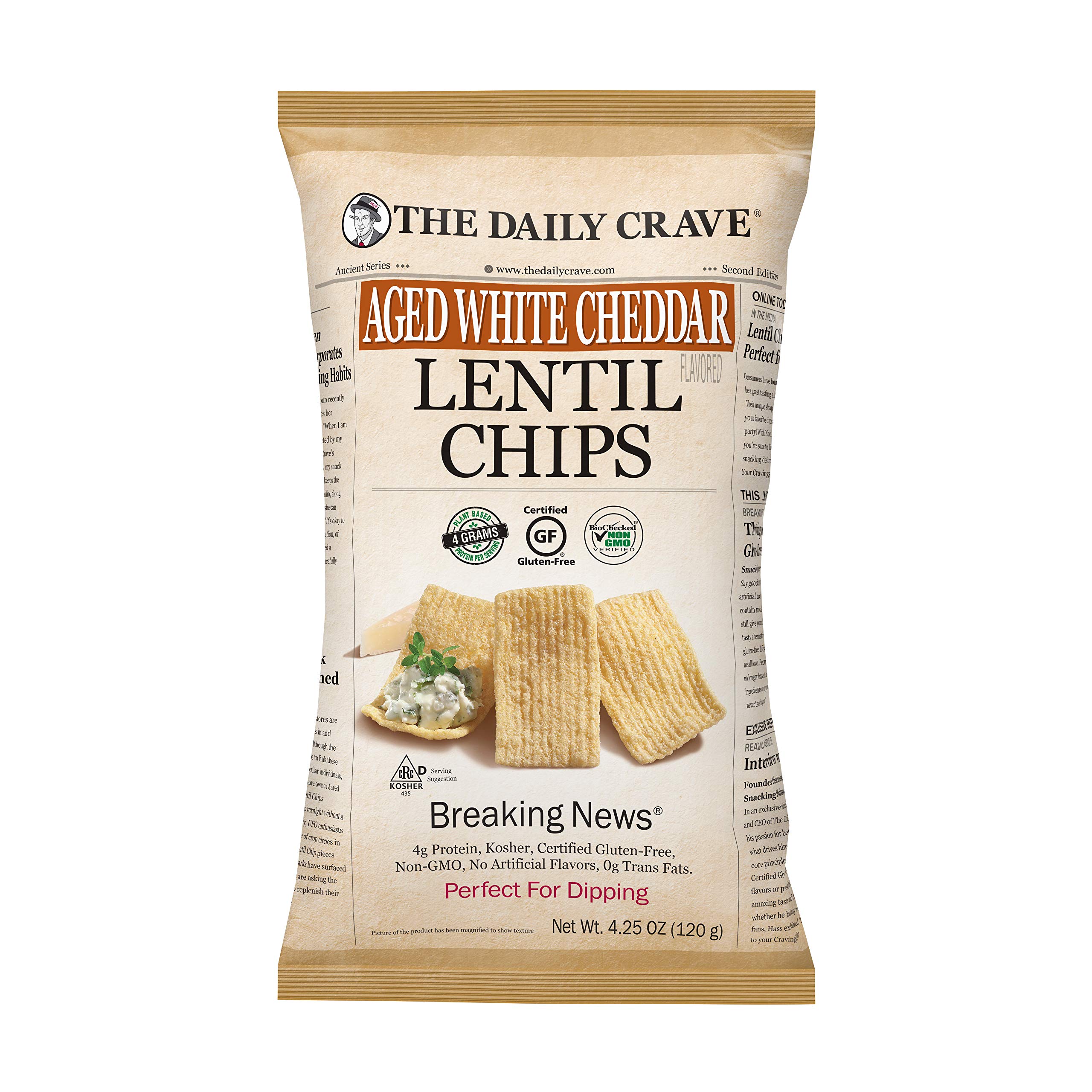 CHIPS LENTIL AGED WHITE CHEDDAR