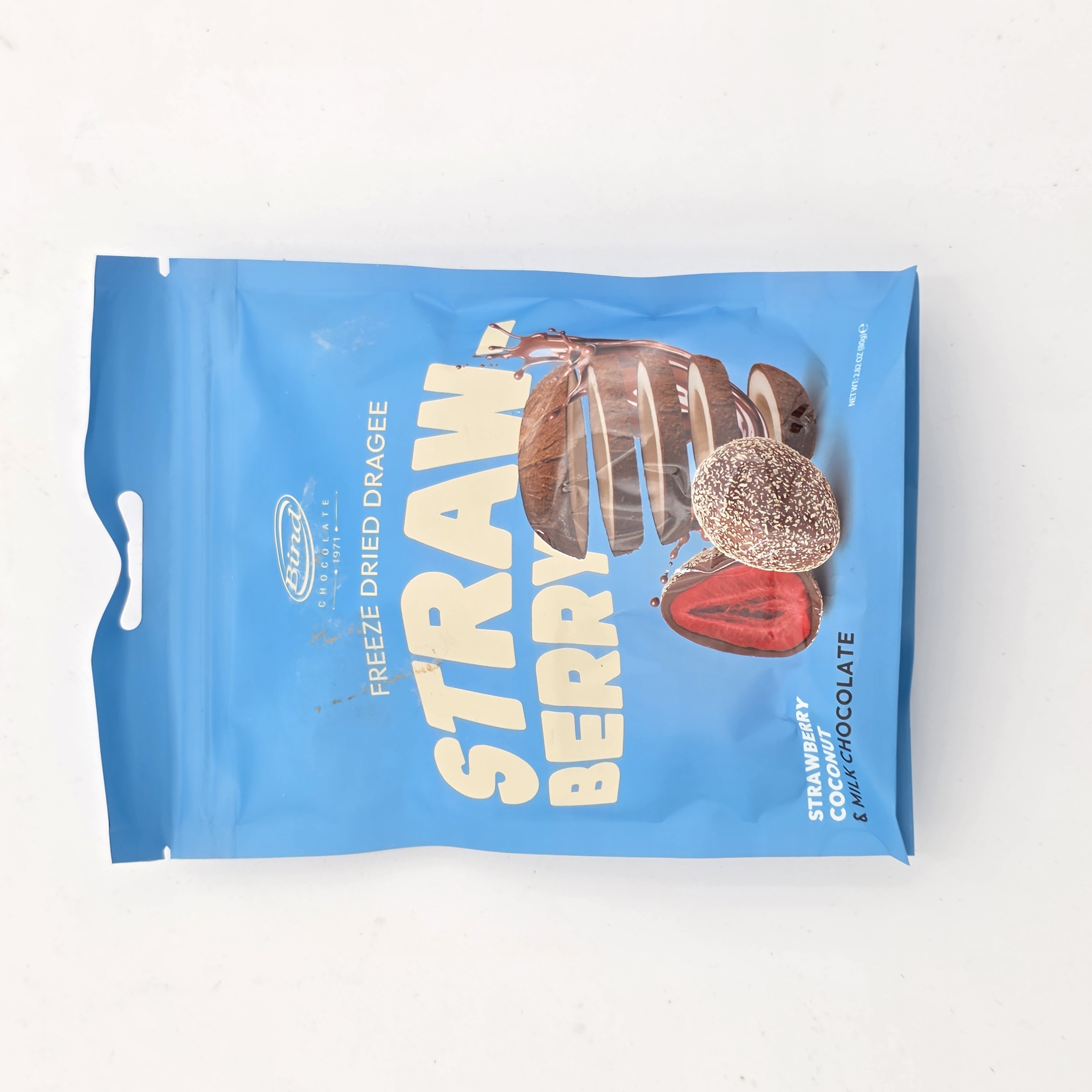 STRAWBERRY FREEZE DRIED CHOCOLATE COVERED WITH COCONUT