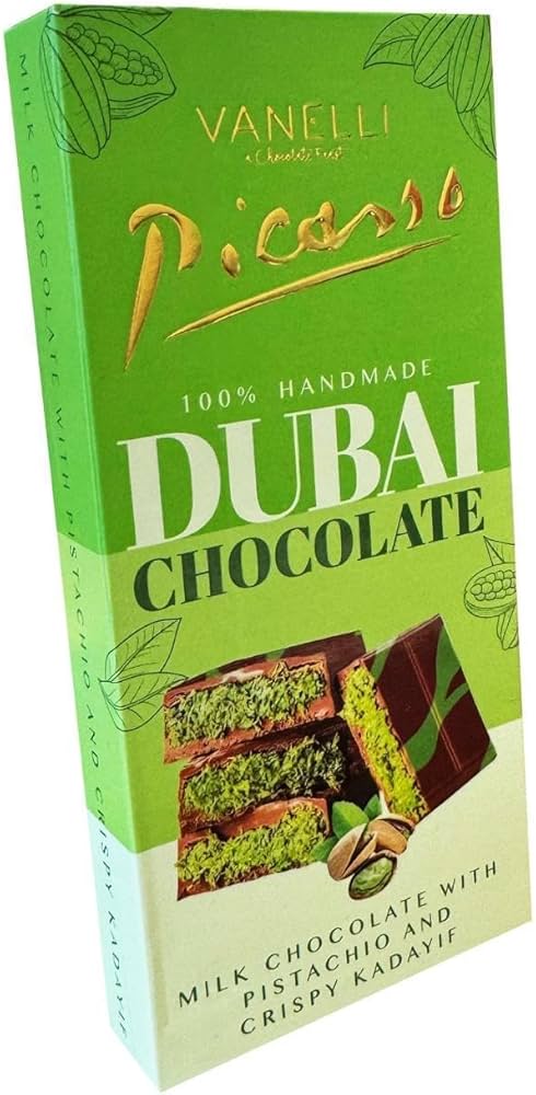 CHOCOLATE DUBAI FILLED WITH PISTACHIO AND KNAFEH