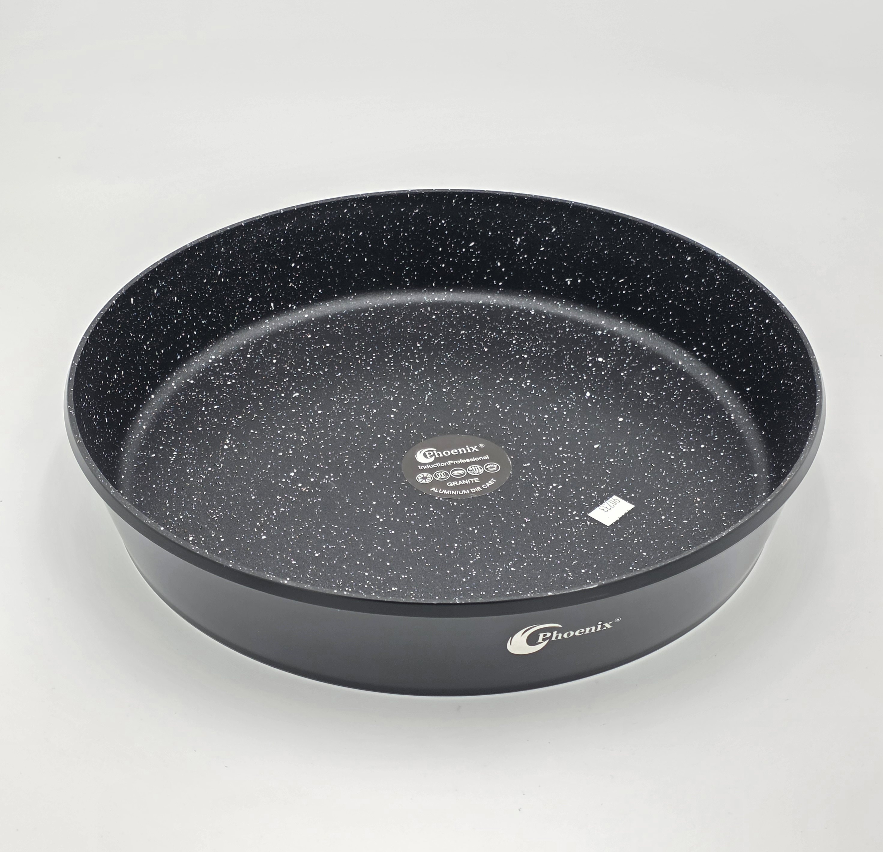 BAKING GRANITE ROUND TRAY BLACK